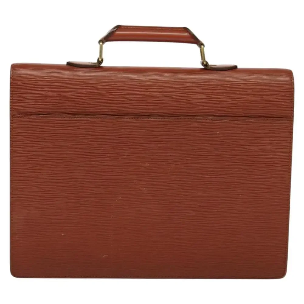 LOUIS VUITTON Epi Serviette Conseiller Briefcase Brown M54423